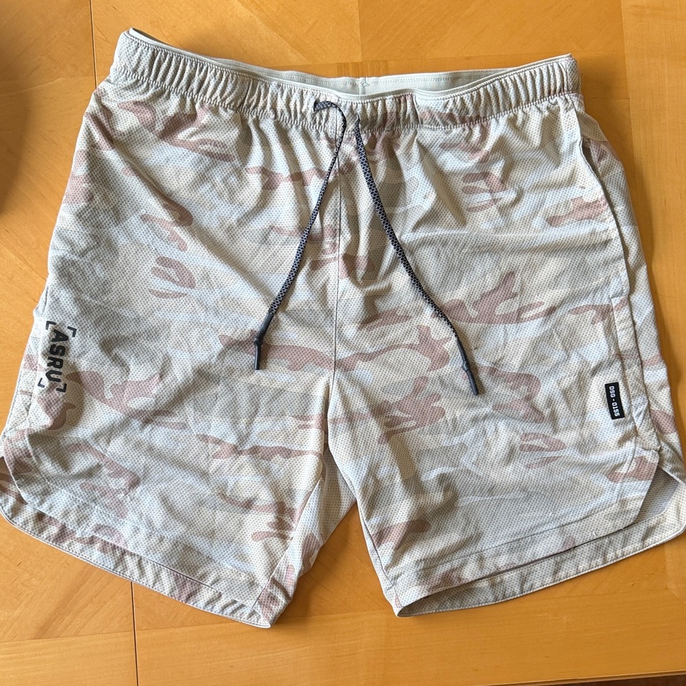 ASRV Men's Light Tan Camo Athletic Shorts